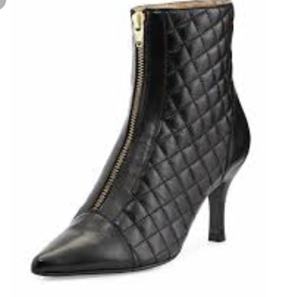 Neiman Marcus quilted leather booties